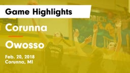 Corunna  vs Owosso  Game Highlights - Feb. 20, 2018