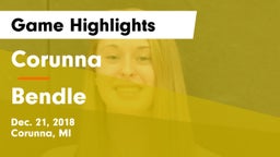 Corunna  vs Bendle  Game Highlights - Dec. 21, 2018