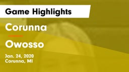 Corunna  vs Owosso  Game Highlights - Jan. 24, 2020