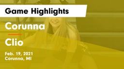 Corunna  vs Clio  Game Highlights - Feb. 19, 2021