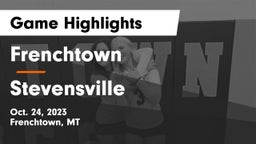 Frenchtown  vs Stevensville  Game Highlights - Oct. 24, 2023
