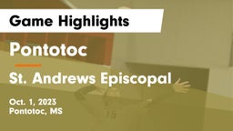 Pontotoc  vs St. Andrews Episcopal  Game Highlights - Oct. 1, 2023