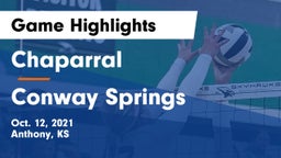 Chaparral  vs Conway Springs  Game Highlights - Oct. 12, 2021