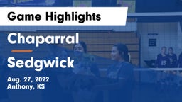 Chaparral  vs Sedgwick  Game Highlights - Aug. 27, 2022