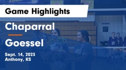 Chaparral  vs Goessel Game Highlights - Sept. 14, 2023
