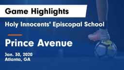 Holy Innocents' Episcopal School vs Prince Avenue  Game Highlights - Jan. 30, 2020