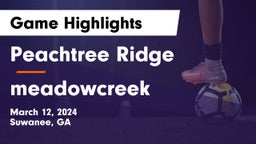 Peachtree Ridge  vs meadowcreek Game Highlights - March 12, 2024