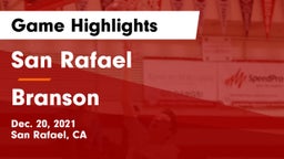 San Rafael  vs Branson  Game Highlights - Dec. 20, 2021