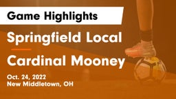 Springfield Local  vs Cardinal Mooney  Game Highlights - Oct. 24, 2022