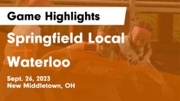 Springfield Local  vs Waterloo  Game Highlights - Sept. 26, 2023