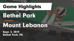 Bethel Park  vs Mount Lebanon Game Highlights - Sept. 2, 2019