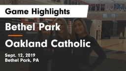 Bethel Park  vs Oakland Catholic  Game Highlights - Sept. 12, 2019