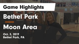 Bethel Park  vs Moon Area  Game Highlights - Oct. 3, 2019