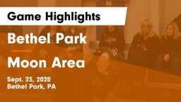 Bethel Park  vs Moon Area  Game Highlights - Sept. 23, 2020