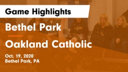 Bethel Park  vs Oakland Catholic  Game Highlights - Oct. 19, 2020