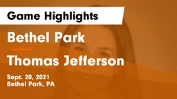 Bethel Park  vs Thomas Jefferson  Game Highlights - Sept. 20, 2021