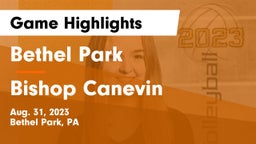 Bethel Park  vs Bishop Canevin  Game Highlights - Aug. 31, 2023