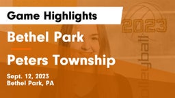 Bethel Park  vs Peters Township  Game Highlights - Sept. 12, 2023