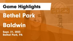 Bethel Park  vs Baldwin  Game Highlights - Sept. 21, 2023