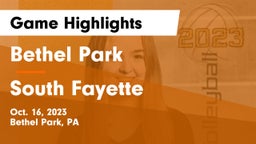 Bethel Park  vs South Fayette  Game Highlights - Oct. 16, 2023