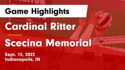 Cardinal Ritter  vs Scecina Memorial  Game Highlights - Sept. 13, 2022