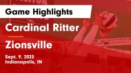 Cardinal Ritter  vs Zionsville Game Highlights - Sept. 9, 2023