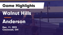 Walnut Hills  vs Anderson  Game Highlights - Dec. 11, 2023