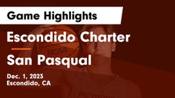 Escondido Charter  vs San Pasqual  Game Highlights - Dec. 1, 2023