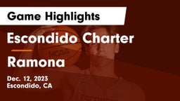 Escondido Charter  vs Ramona  Game Highlights - Dec. 12, 2023