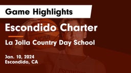 Escondido Charter  vs La Jolla Country Day School Game Highlights - Jan. 10, 2024