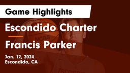 Escondido Charter  vs Francis Parker  Game Highlights - Jan. 12, 2024