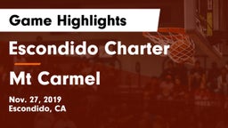 Escondido Charter  vs Mt Carmel  Game Highlights - Nov. 27, 2019