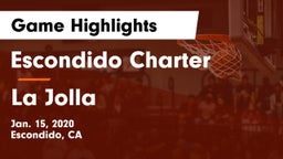 Escondido Charter  vs La Jolla  Game Highlights - Jan. 15, 2020