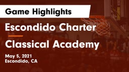 Escondido Charter  vs Classical Academy  Game Highlights - May 5, 2021