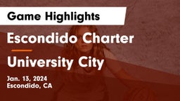 Escondido Charter  vs University City Game Highlights - Jan. 13, 2024