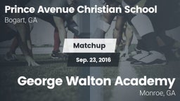 Matchup: Prince Avenue vs. George Walton Academy  2016