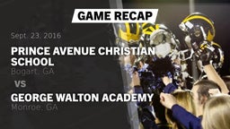 Recap: Prince Avenue Christian School vs. George Walton Academy  2016
