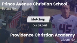 Matchup: Prince Avenue vs. Providence Christian Academy  2016