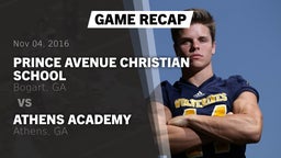 Recap: Prince Avenue Christian School vs. Athens Academy 2016