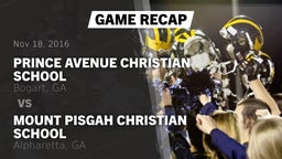 Recap: Prince Avenue Christian School vs. Mount Pisgah Christian School 2016