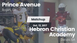 Matchup: Prince Avenue  vs. Hebron Christian Academy  2017