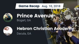 Recap: Prince Avenue  vs. Hebron Christian Academy  2018