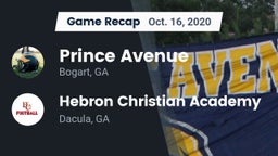 Recap: Prince Avenue  vs. Hebron Christian Academy  2020