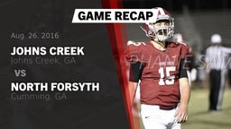 Recap: Johns Creek  vs. North Forsyth  2016
