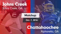 Matchup: Johns Creek High vs. Chattahoochee  2016