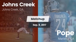 Matchup: Johns Creek High vs. Pope  2017