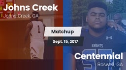 Matchup: Johns Creek High vs. Centennial  2017
