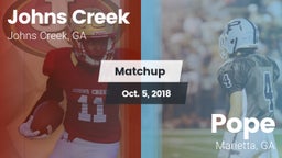 Matchup: Johns Creek High vs. Pope  2018