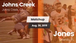 Matchup: Johns Creek High vs. Jones  2019