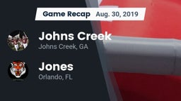 Recap: Johns Creek  vs. Jones  2019